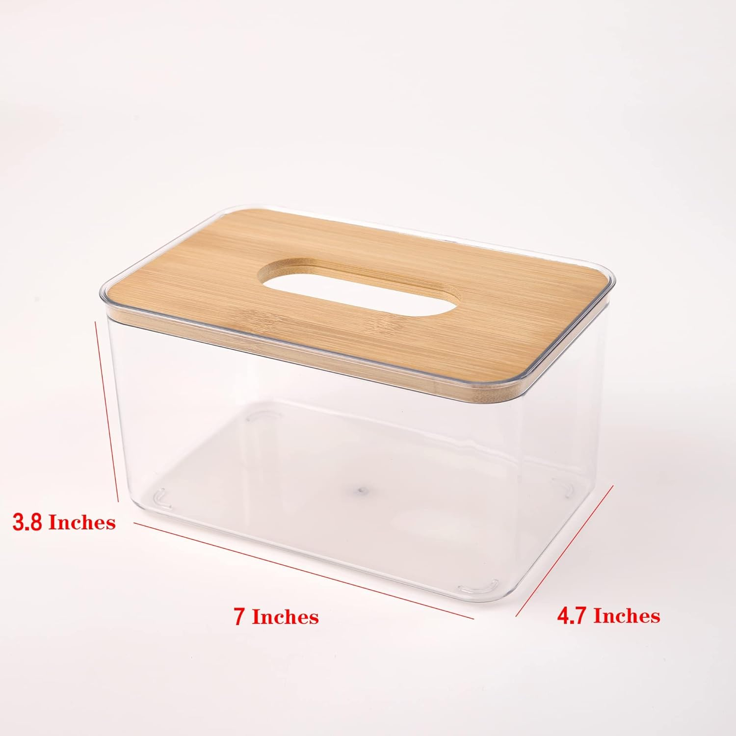 Acrylic Tissue Box, Acrylic Dryer Sheet Holder for Laundry Room, Table Clear Dryer Sheet Dispenser Rectangular. (Transparent)