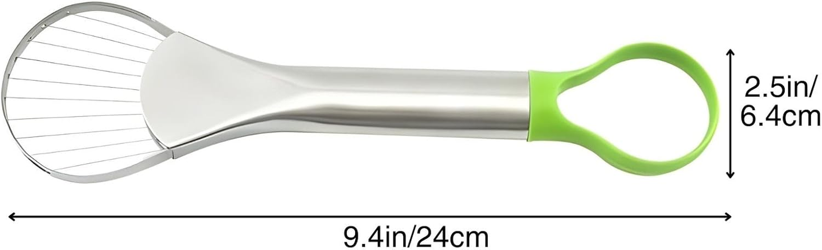 3-In-1 Avocado Slicer Tool, Emptycolor Stainless Steel Avocado Cutter, Pitter & Peeler, Multi-Function Avocado Tool for Slicing, Scooping, and Pit Removal, Kitchen Gadget with Green Plastic Handle image number 1