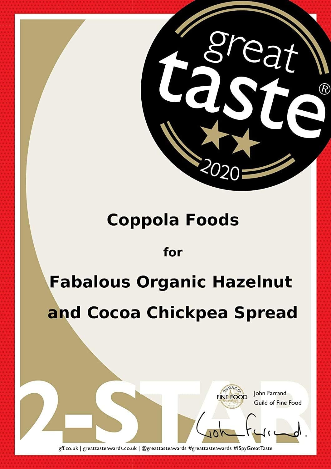 Fabalous Organic Chocolate Spread (Hazelnut & Cocoa Spread) Vegan, Dairy Free, No Palm Oil, Less Sugar, More Protein 200G