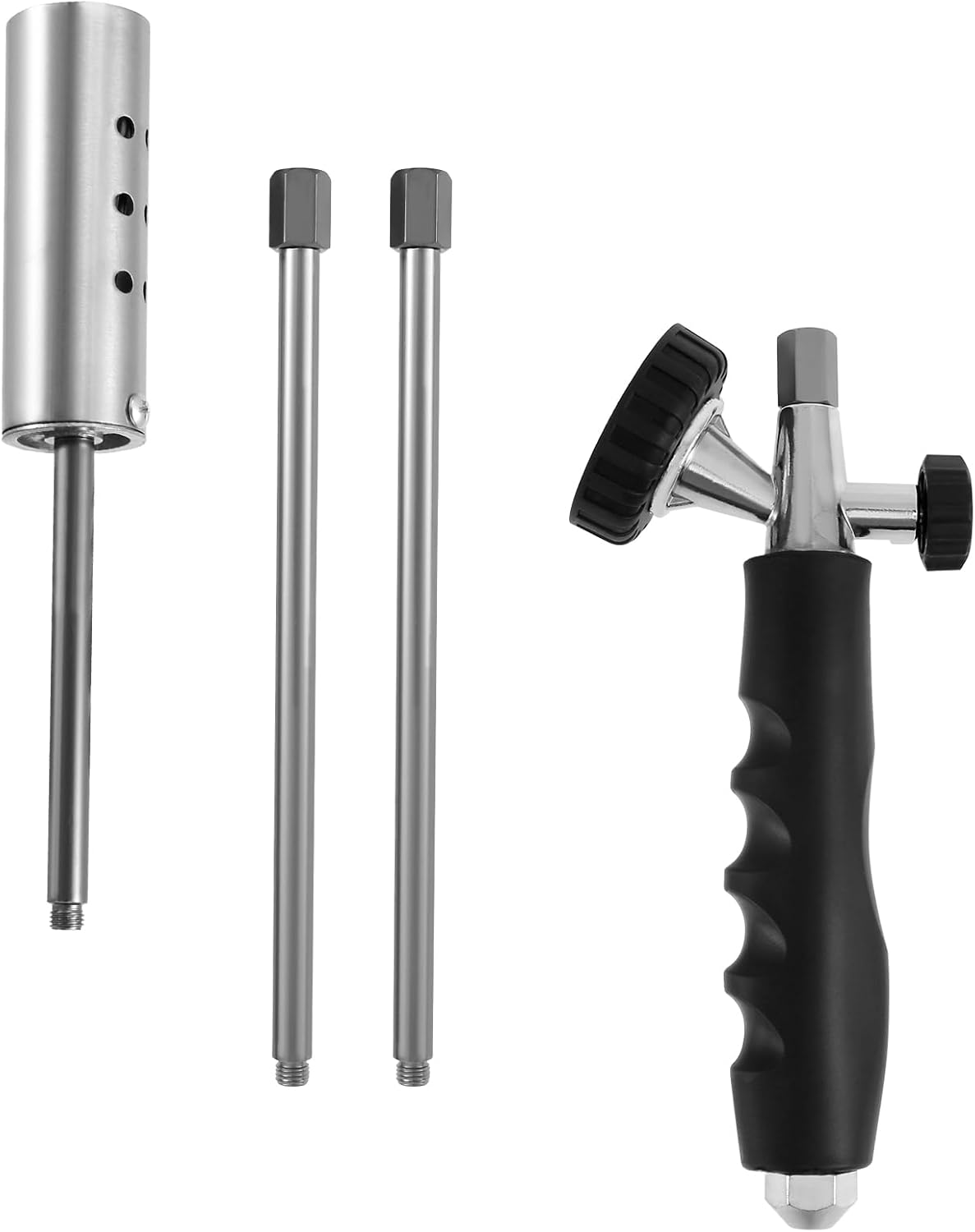 PHWRECZ Weed Torch Burner Blowtorch with 2 Poles, Multifunctional, Nonslip Rubber Handle, Safe for Outdoor Camping image number 3