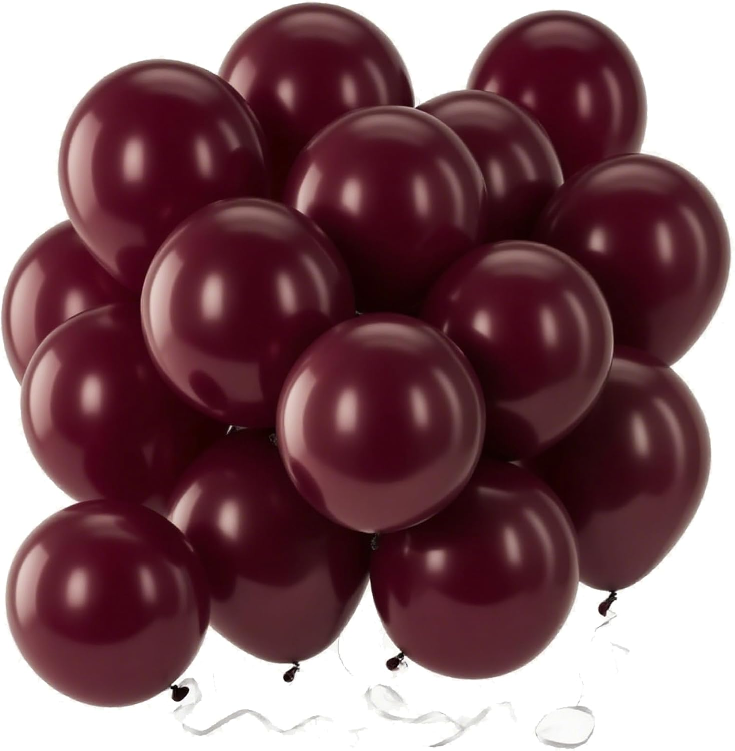 Burgundy Latex Balloons, Set of 100, 10 Inches (Helium or Air Use) Maroon Thickened Balloons Thanksgiving Valentines Day Wedding Engagement Christmas Birthday Party Decorations Red
