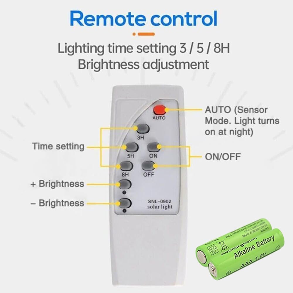 Solar Powered 24/28/32Cm LED Ceiling Light Bedroom Garden Garage Shed Tent Lamp (32CM) image number 6