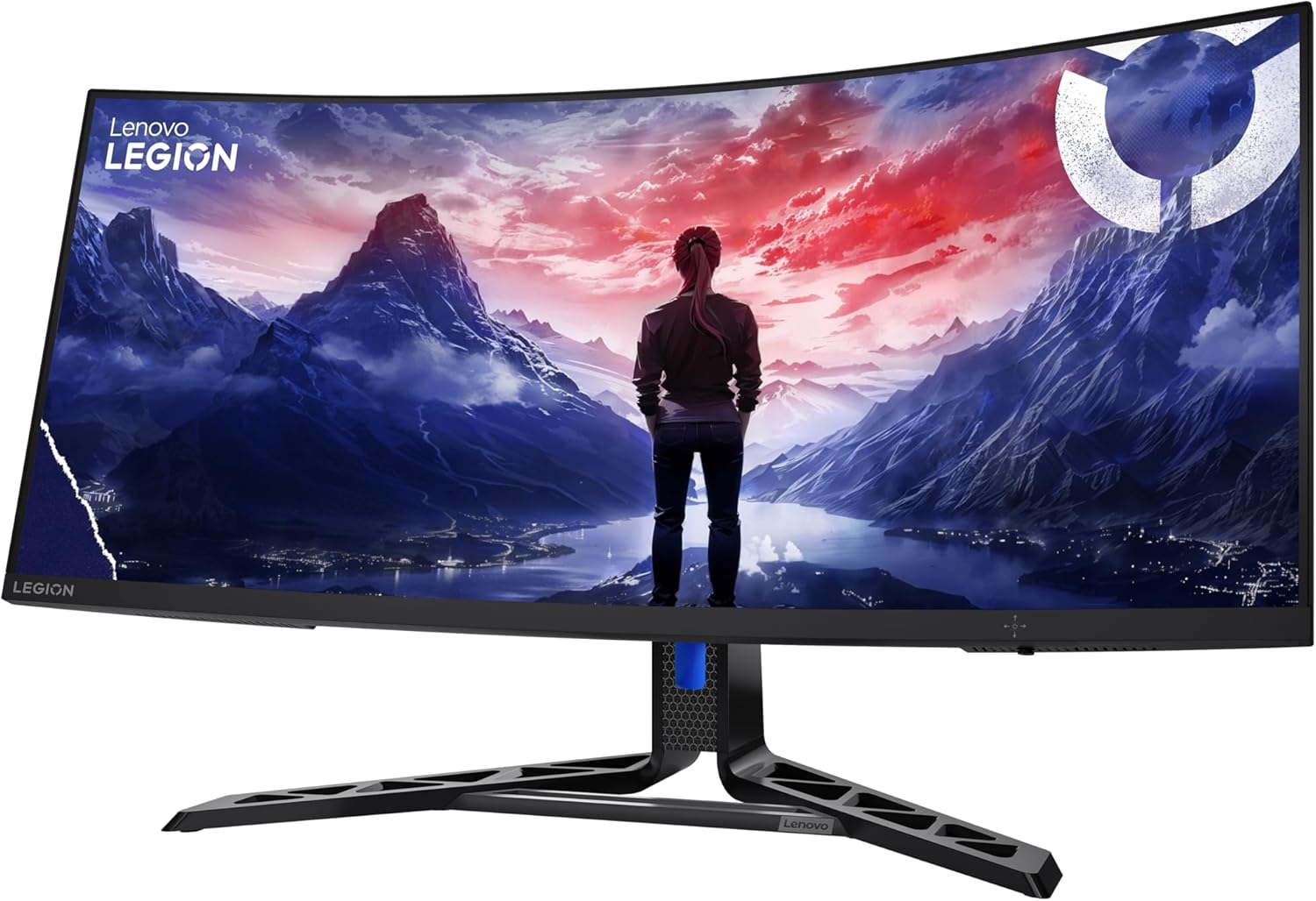 Lenovo Legion R34W-30 34-Inch QHD Curved Gaming Monitor, Anti-Glare, 180Hz, AMD Freesync Premium,Eye Comfort, Raven Black 67C7GACBAU