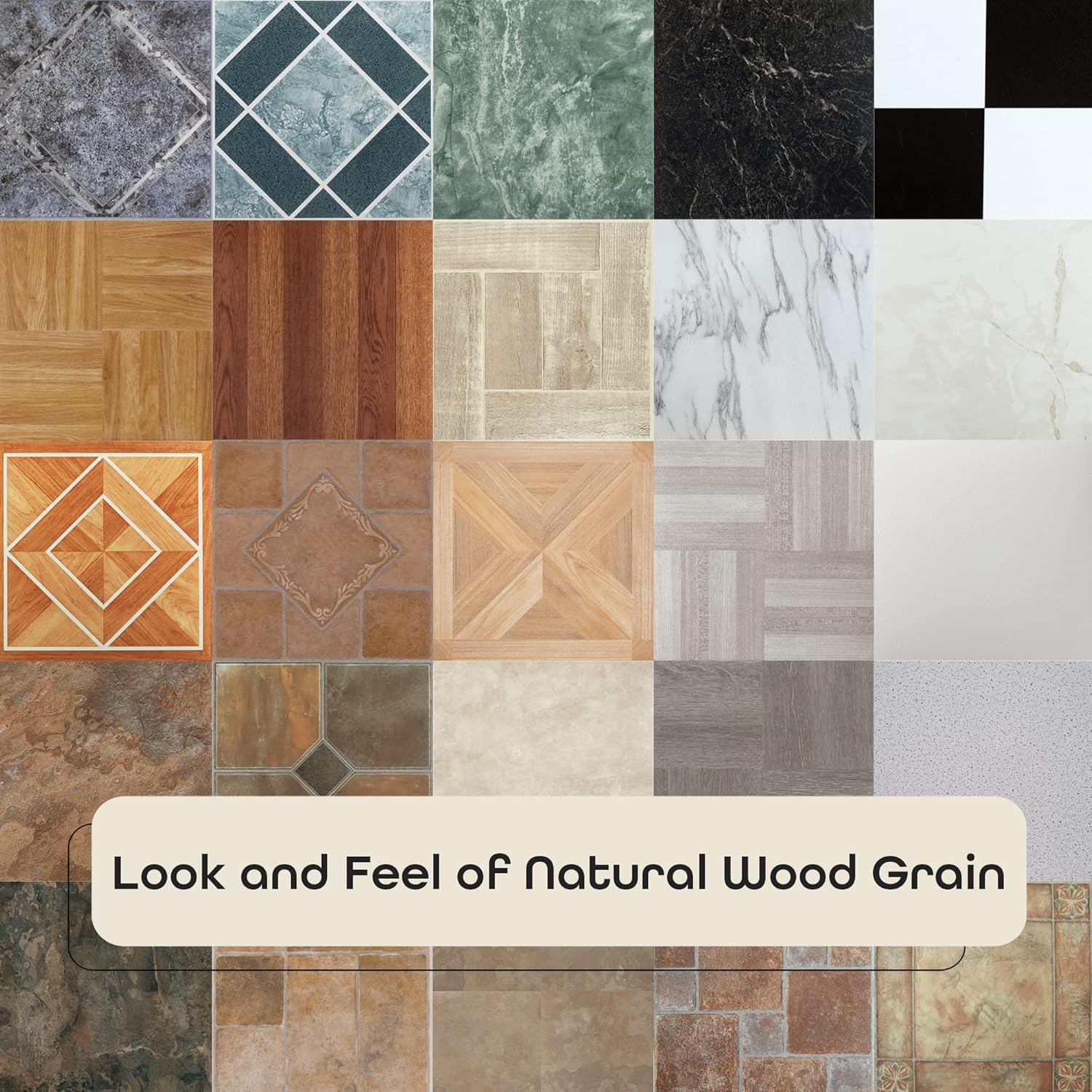 Tivoli Self Adhesive Vinyl Floor Tiles, 45 Tiles - 12" X 12", Four Finger Square Parquet - Peel & Stick, DIY Flooring for Kitchen, Dining Room, Bedrooms, Basements & Bathrooms by Achim Home Decor image number 5