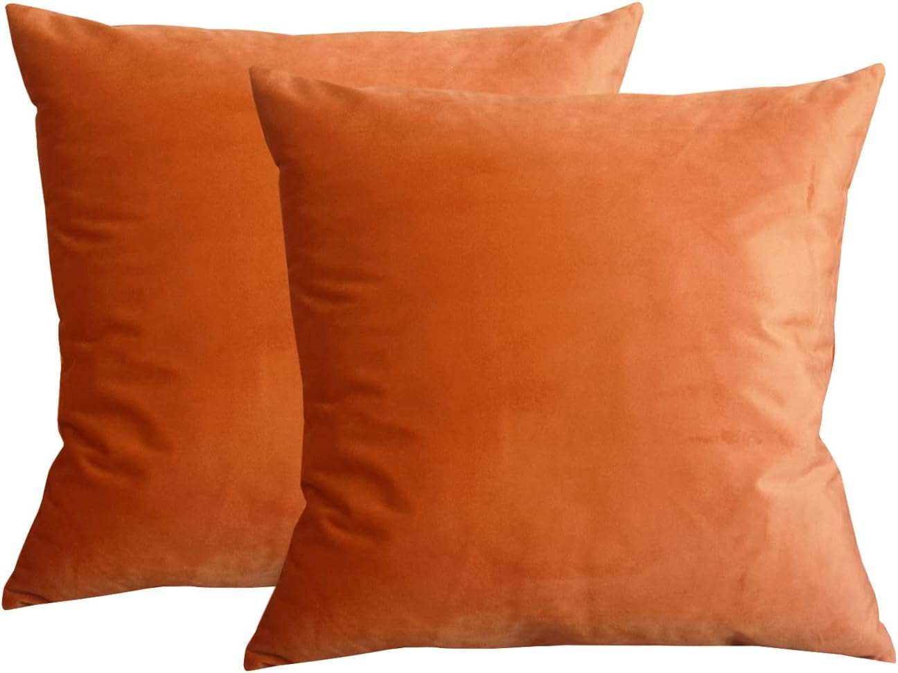 Lutanky Velvet Cushion Covers (Pack of 2) Lovely Rectangle Throw Pillow Cases Soft Solid Decorative Pillow Covers for Sofa Bedroom Car 12X20 Inch 30 X 50 Cm (Pink, 2 Pieces)