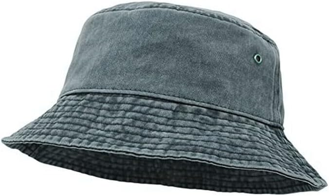 AIMALL Unisex Men Women Washed Cotton Outdoor Camping Sports Bucket Hats Fisherman Hat-Stylish Unisex Cotton Bucket Hat -Washed Finish for a Vintage Look image number 3