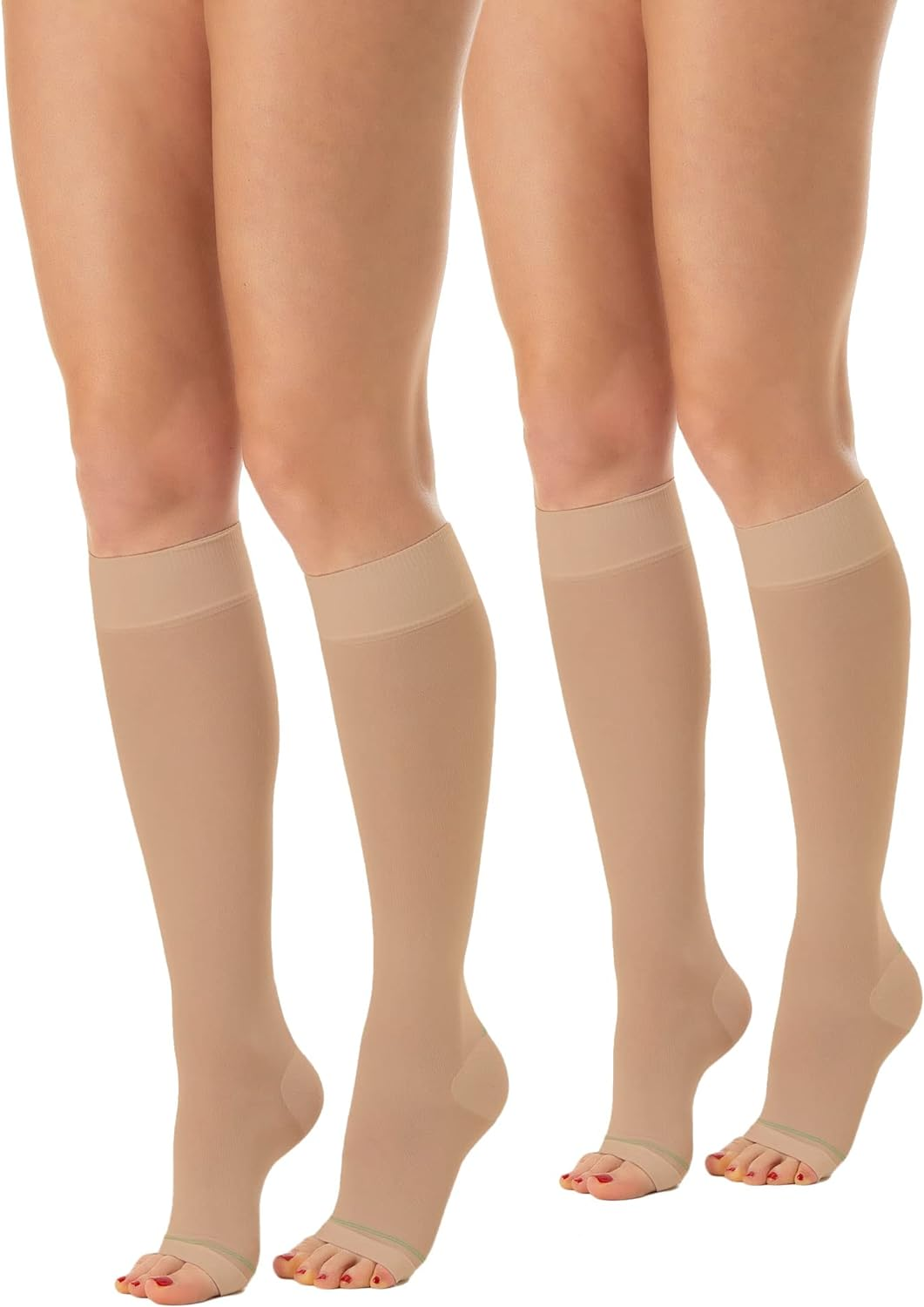 Relaxsan Antiembolism M1350A Open-Toe Anti-Embolism Knee High Socks - K2-25-32 Mmhg