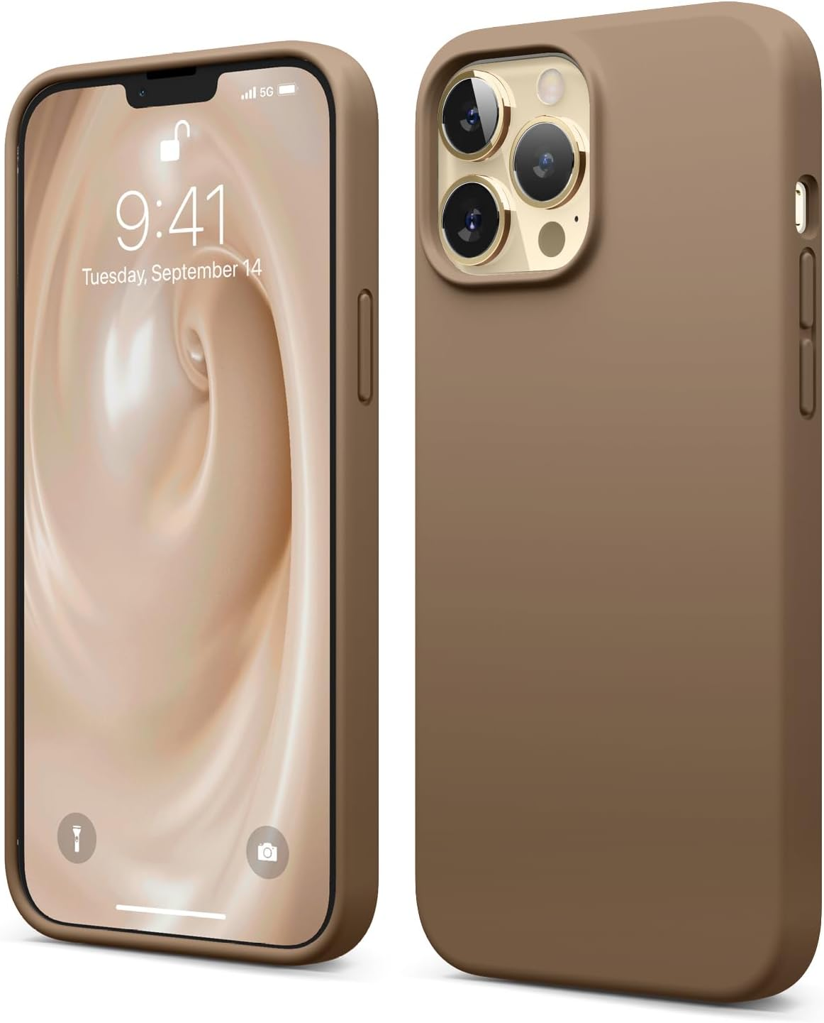 Elago Liquid Silicone Case Compatible with Iphone 13 Pro Max Case (6.7"), Premium Silicone, Full Body Protection - 3 Layer Shockproof Phone Cover, Anti-Scratch Soft Microfiber Lining (Stone)