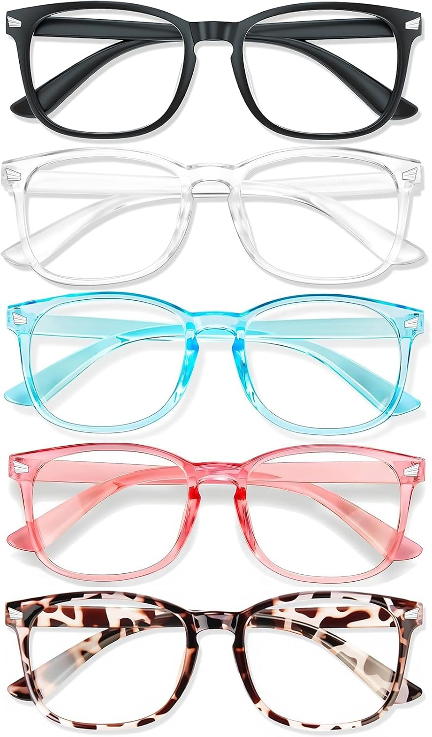 Blue Light Blocking Glasses | Computer Reading/Gaming/Tv/Phones Glasses for Men Women | Night Driving UV Glare Glasses, * Black-Matte | Clear, Medium