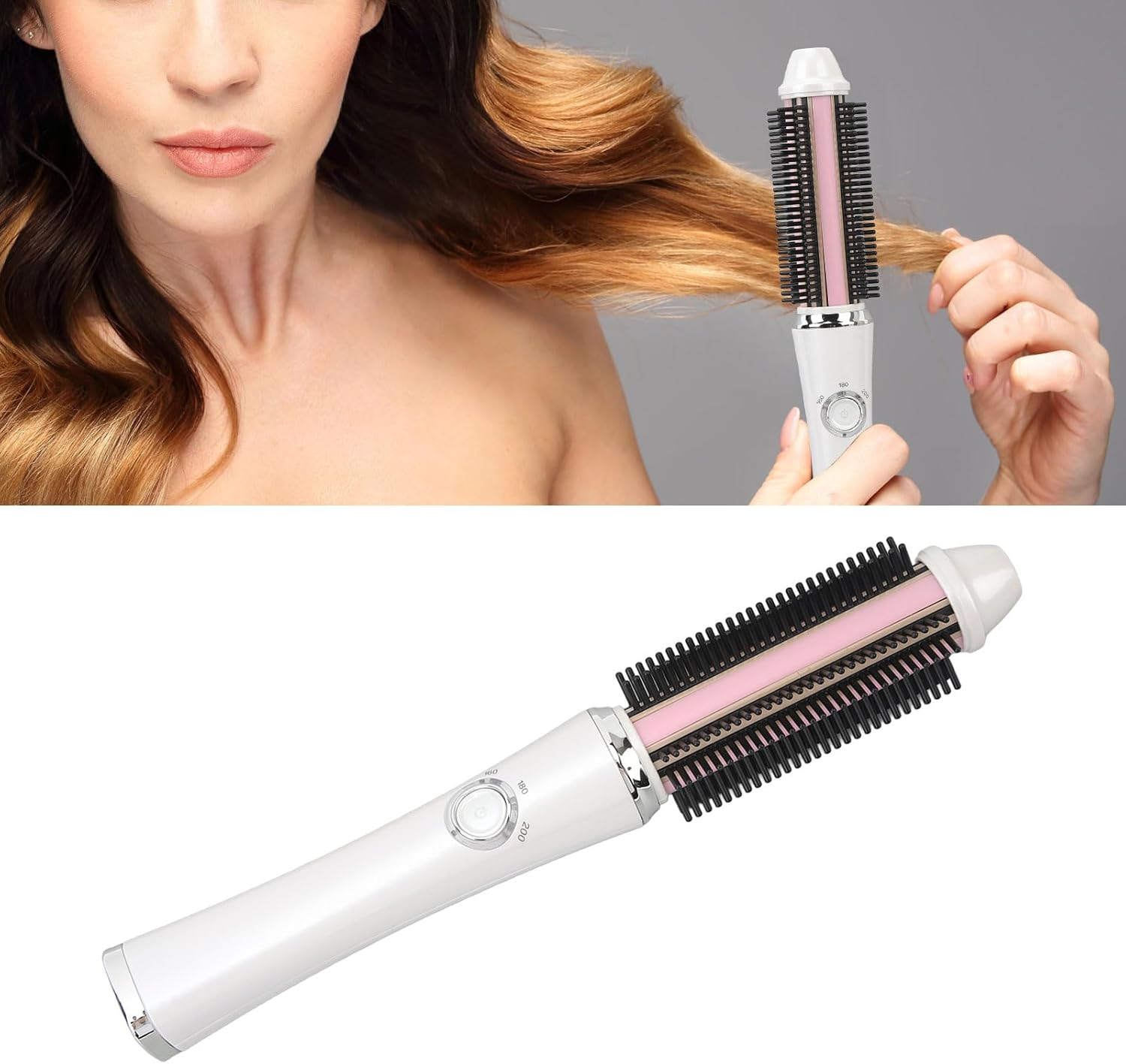 Cordless Hair Curler Brush, Cordless Hair Straightener Brush with 3 Temperature Gears, Prevent Static, Anion, USB Rechargeable Electric Curling Comb, with Cordless Use for Travel image number 6