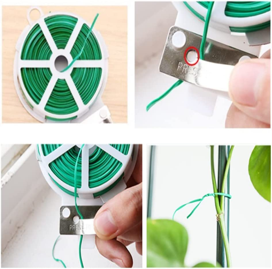 328Feet Twist Tie Sturdy Plastic Green Garden Plant Twist Tie Multi-Use for Secure Vines/Plants image number 1