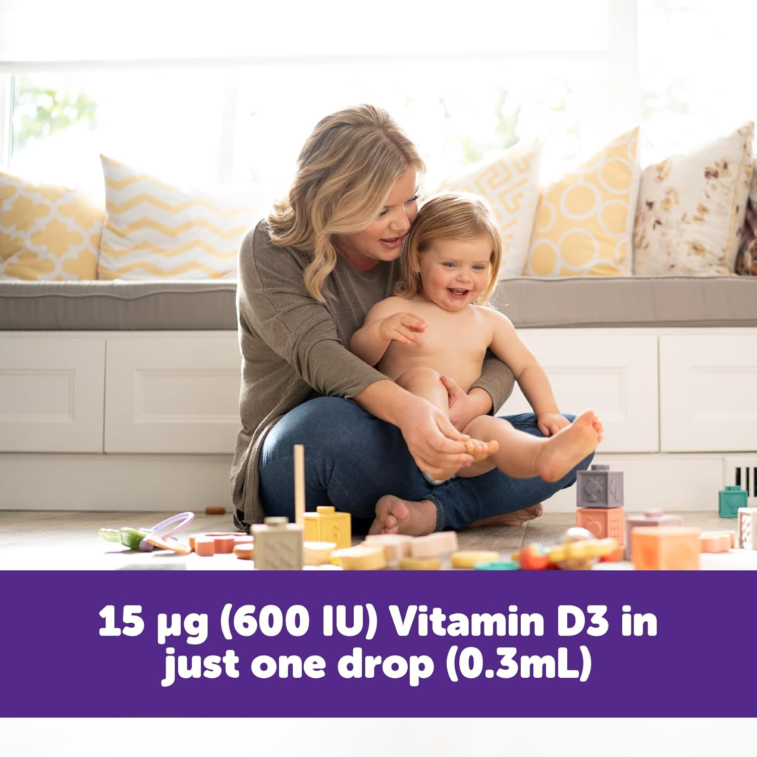 Ddrops Booster Kids Vitamin D3 Drops &ndash; Supports Bone Health, Muscle Function and Healthy Immune System Function &ndash; for Children 1 Year and Up. No Preservatives, No Sugar, Non-Gmo image number 3