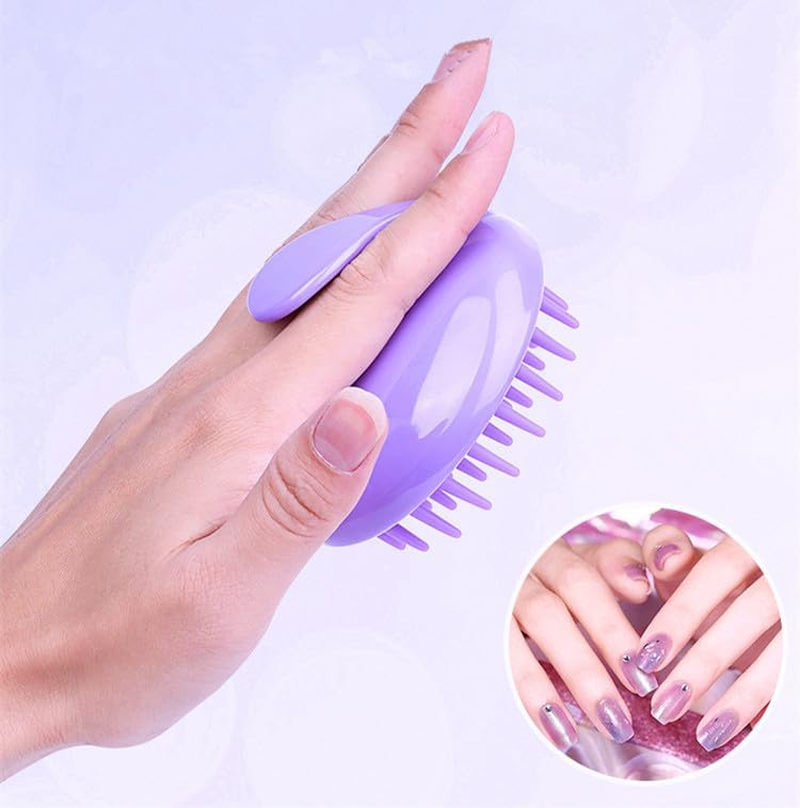 Cat Brush - Soft Rubber Pins & Washable Silicone, Shedding/Grooming/Massage Tool for Short/Long Hair, Scratch-Free Hair Mat Remover（Purple) image number 5
