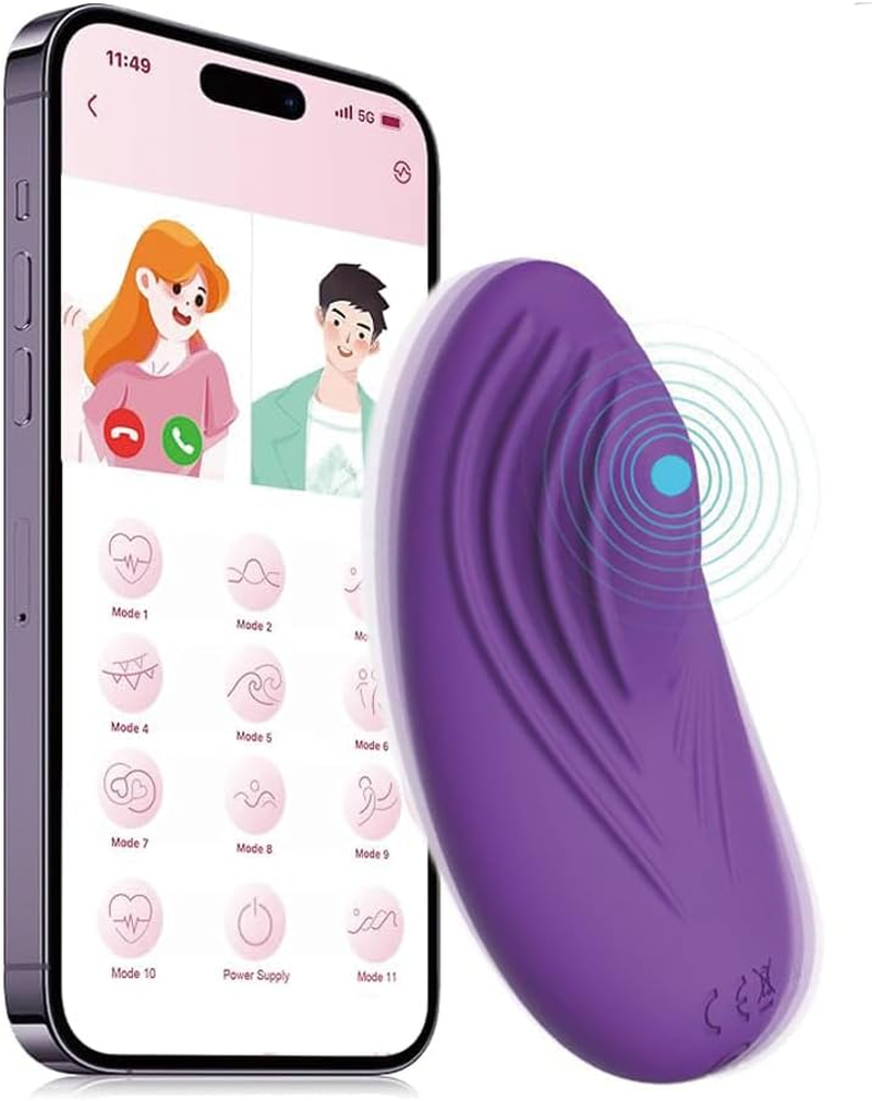 Remote Control Vibrator Couples Sex Toys, App Cellphone Wearable Couple G-SPOT Vibrator with 10 Vibration Settings, Mini Bullet Adult Toy for Women image number 3