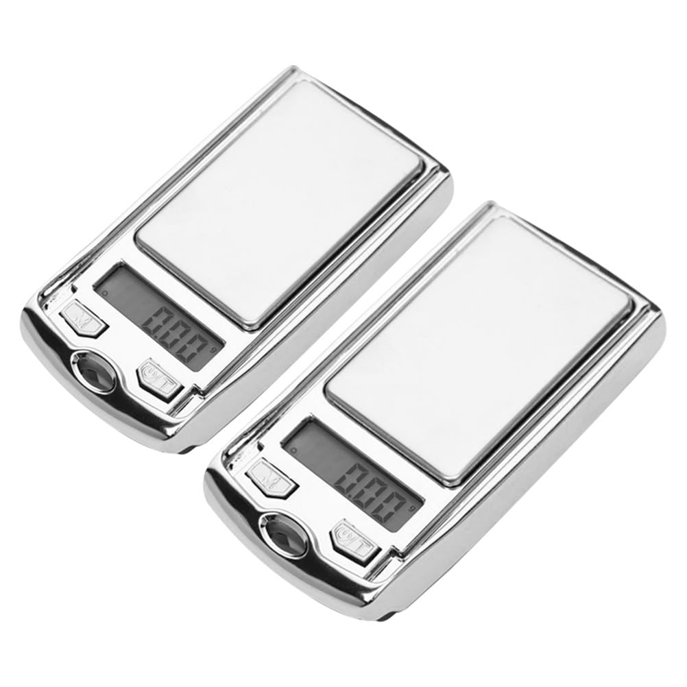 Luxshiny 2Pcs Mini Car Key LCD Digital Weight Pocket Jewelry Herb Food Scale Mini Handheld Scale with Accurate Measurements for Kitchen and Office (Without Batteries) image number 1