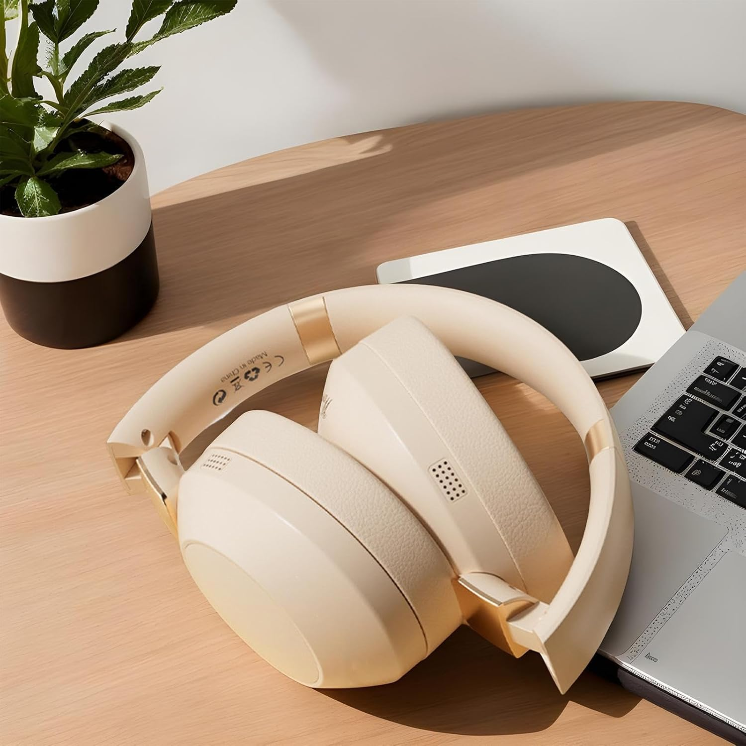 Erconsso over Ear Headphones - Lightweight Headset,Headphones over Ear Wireless Stereo Noise Cancelling Foldable Headset for Home Cellphone PC image number 2