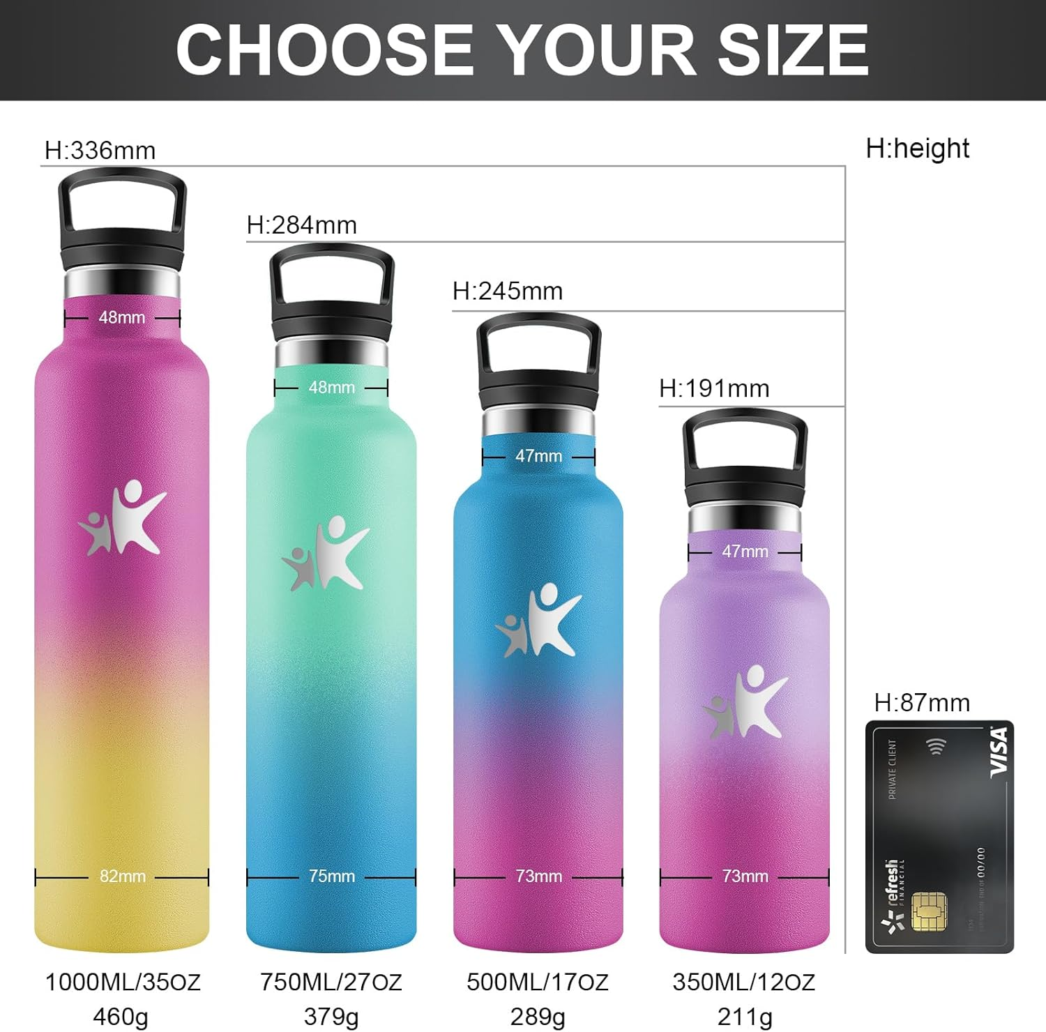 Kollykolla Stainless Steel Drinking Bottle, 1 Litre, Leak-Proof Water Bottle with Straw, Suitable for Carbonated Drinks, Vacuum Thermos Flask, Bpa-Free, Water Bottle for Adults, Sports, Fitness, Gym image number 6