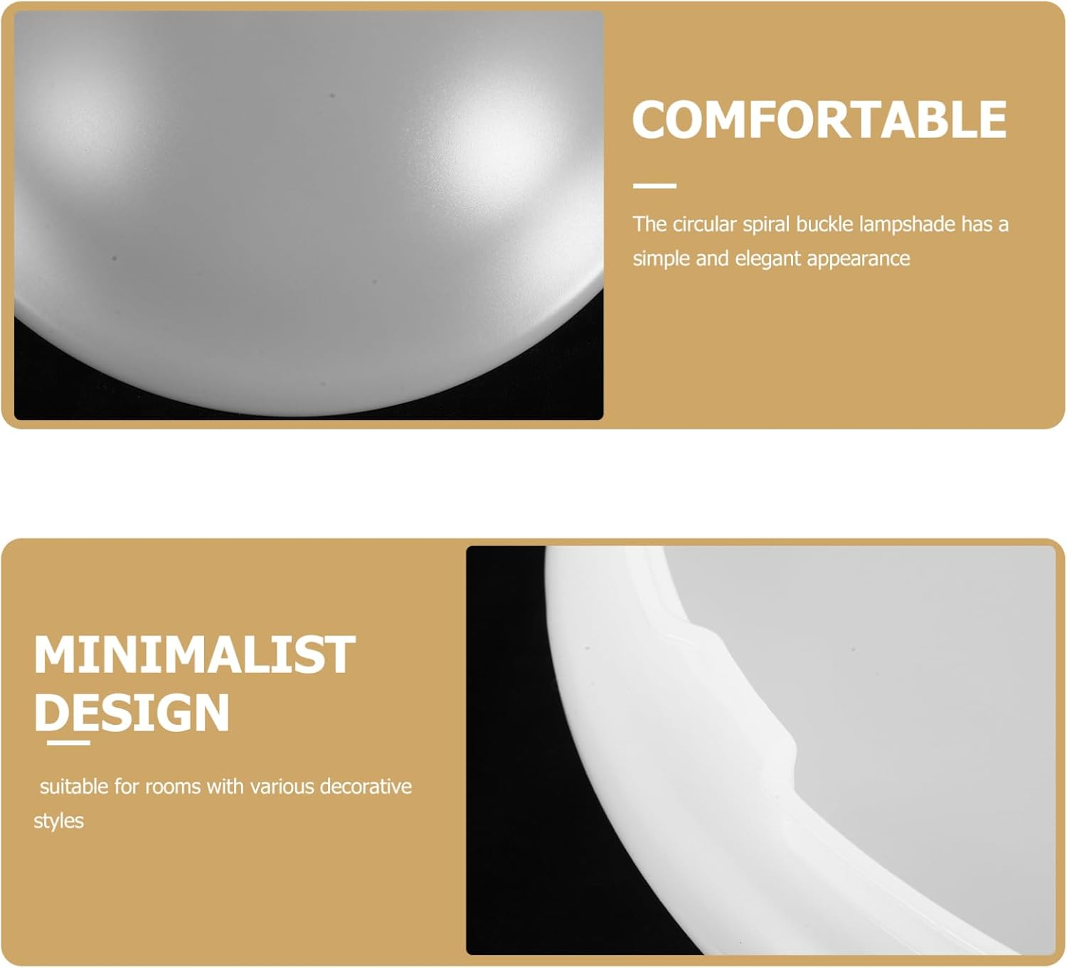 Ceiling Light Cover Replacement Clip-On for Ceiling Mounted Fixture, Mushroom Lamp Shade Ceiling Fan Replacement Globes, Diameter 13.6 In/34.7 Cm image number 4