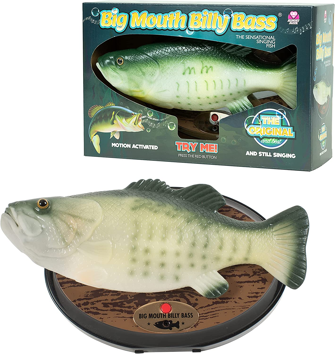 Funtime Gifts Billy Bass 15Th Anniversary Edition, Standard Size - Singing Motion Fish, Plays &ldquo;I Will Survive&rdquo;, Wall Mounted Gag Decor with Try Me Mode