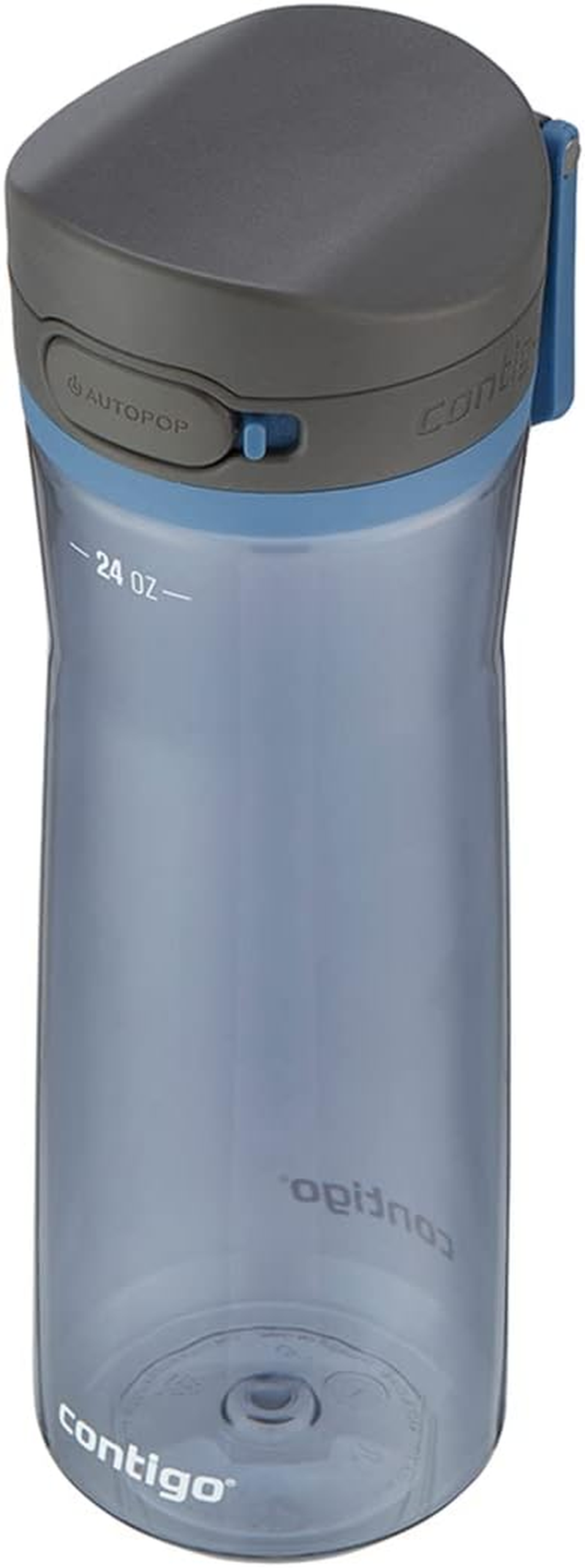 Contigo Jackson Autopop Water Bottle 709Ml - Innovative AUTOPOP&reg; Technology, One-Handed Drinking, Leak-Proof Design, Wide-Mouth Chug Interface, Durable and Lightweight, Secure Button Lock - Blue Corn image number 3