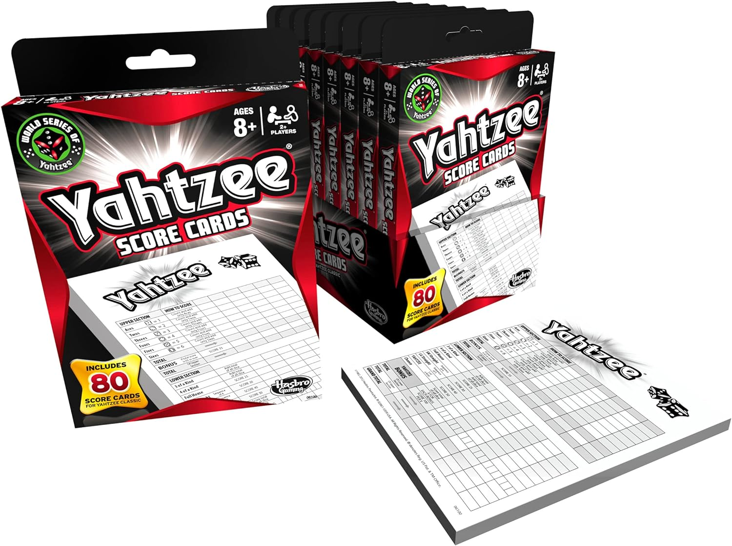 Hasbro HSB06100 Yahtzee Score Pads Red 12 Inches image number 4