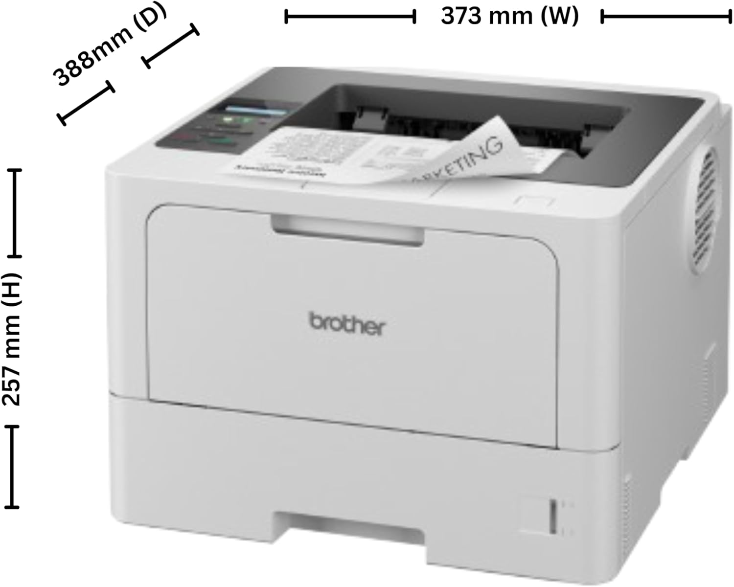 Brother HL-L5210DW, Wireless Mono Laser Printer, 48Ppm, White image number 2