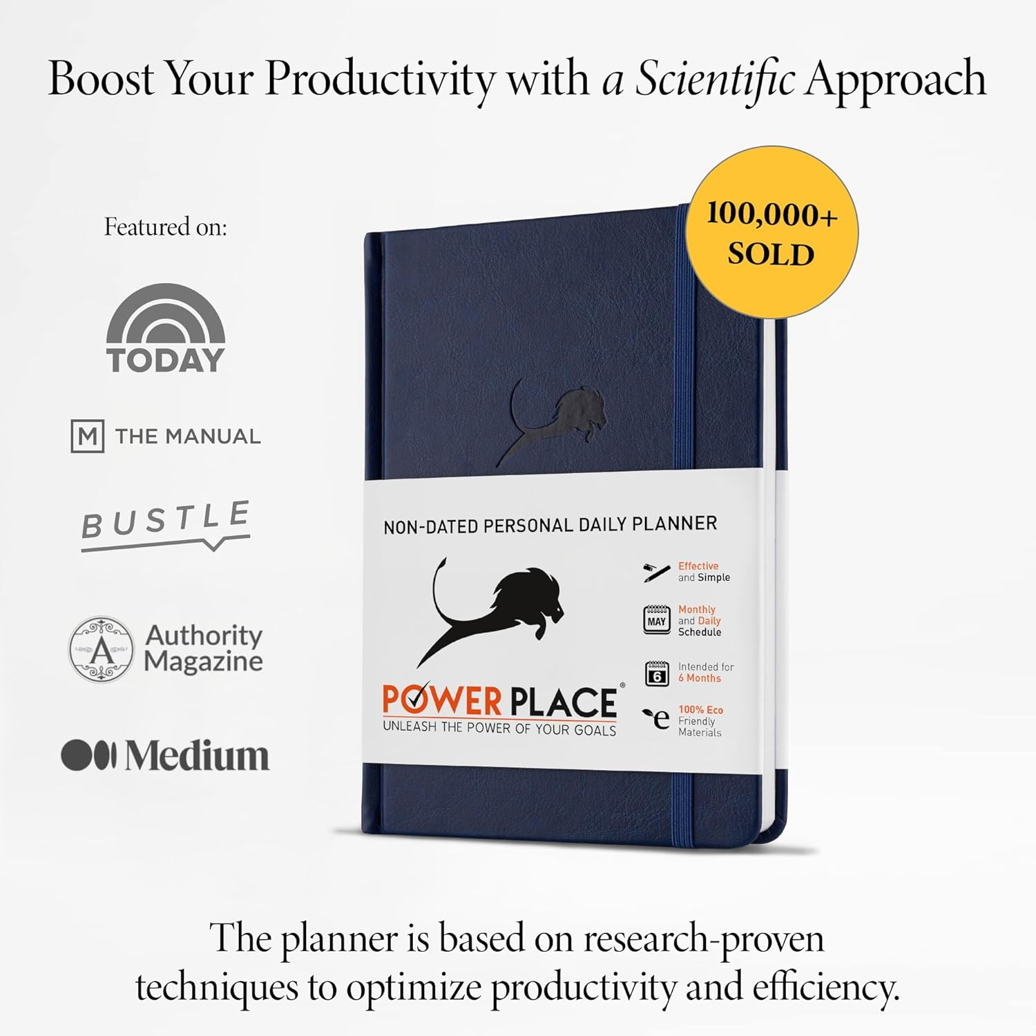 Daily Planner, Calendar and Gratitude Journal to Increase Productivity, Time Management & Happiness - Hardcover, Undated 24-Hour Schedule a Day Life Planner - 6 Months - Guaranteed - Black image number 6