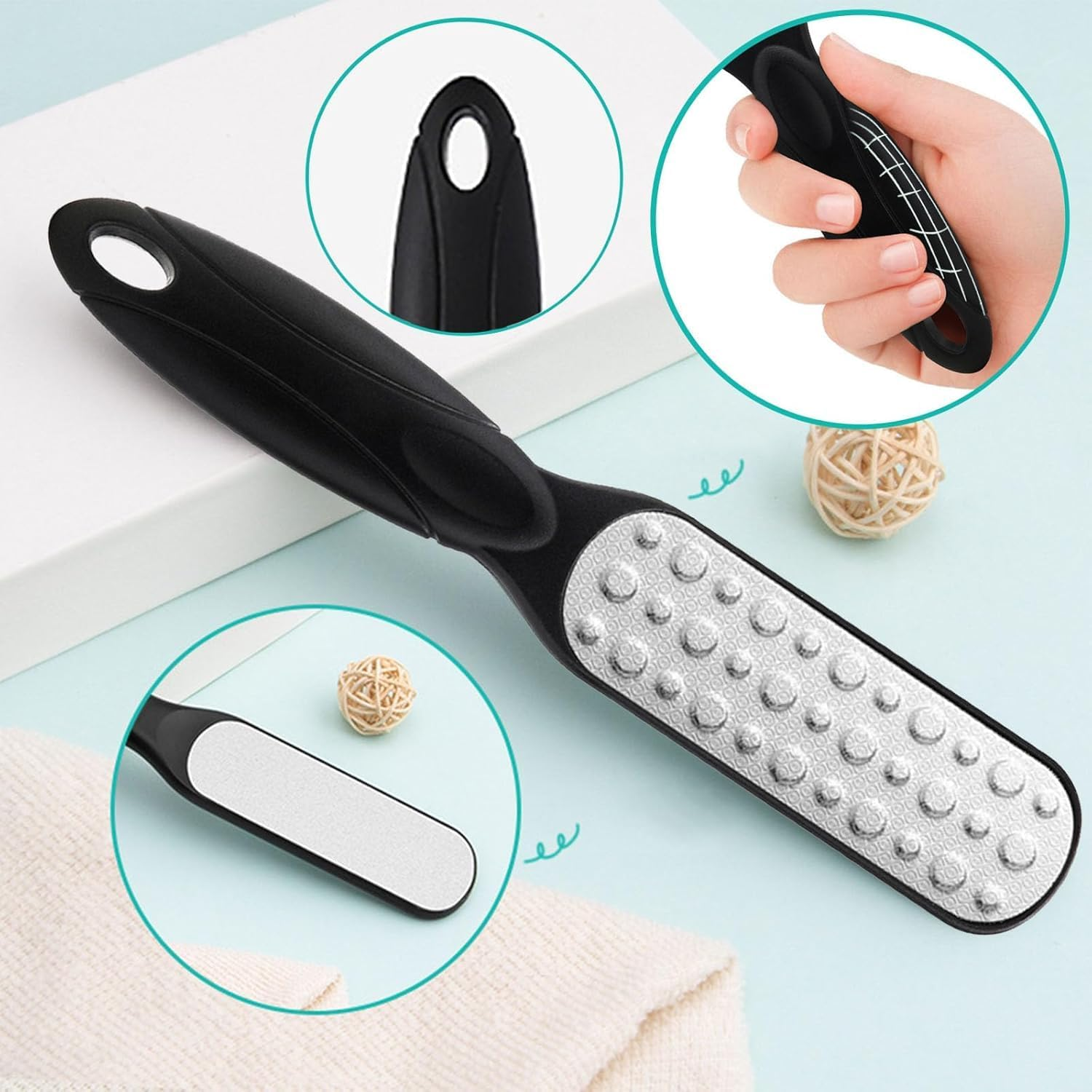 Professional Double-Sided Stainless Steel Foot File: Eliminate Calluses, Dead Skin, and Rough Feet for Smooth, Healthy Feet image number 4