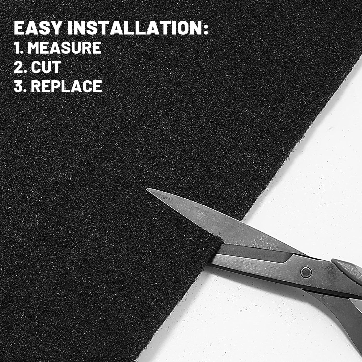 NIVMOWN Cut to Fit Carbon Pad Pre Filter Roll for Air Purifiers Furnace Filters Trash Cans and Air Conditioner Filters image number 5