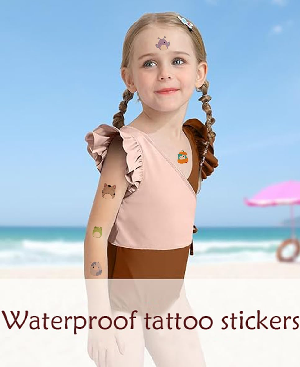 BUYUP Temporary Tattoo for Kids, 4 Sheets Tattoo Stickers, Waterproof Cartoon Fake Tattoo Stickers Set for Boys Girls Birthday Gift Party Bag Filler image number 2