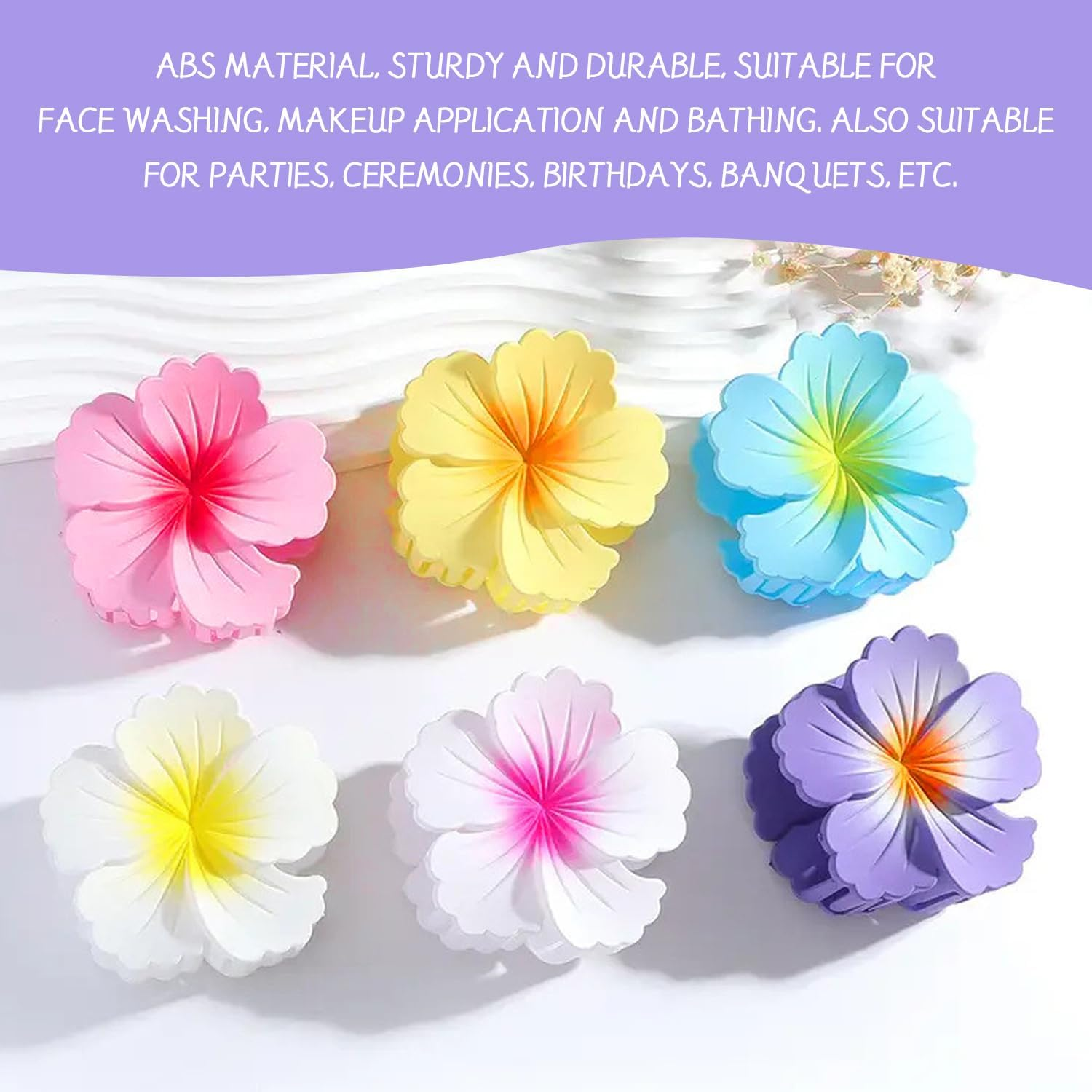 Pack of 6 French Flower Clips, Retro Temperament Hair Accessories, Non-Slip Hairpin, Eleer Headpiece, Suitable for Medium and Long Hair, Thick Hair image number 5