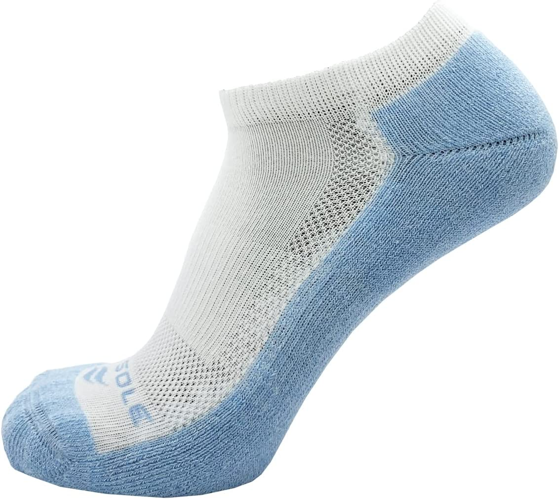 Sof Sole WOMEN'S COOLMAX TRAINER LIGHT BLUE/WHITE MARLE 6-10 image number 2