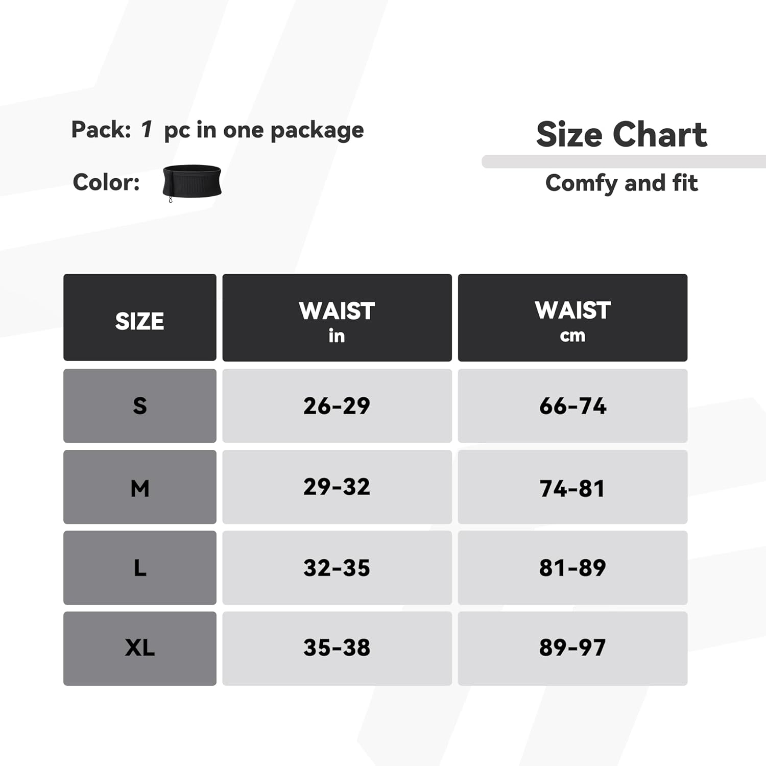 Running Belt, Slim Fanny Pack and Moisture Wicking Wasit Bag for Women and Men, P1-Black, Medium, Belt Fanny Bag