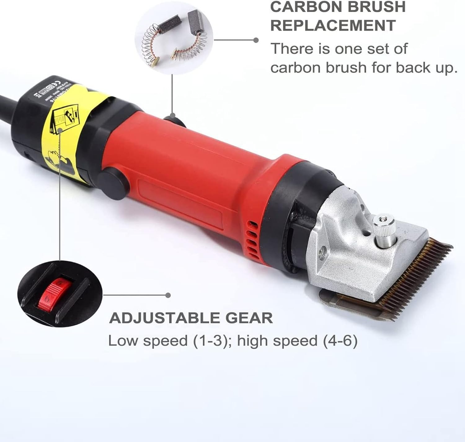 Electric Sheep Shearing Clipper Ergonomic Handle Farm Electric Universal Horse Hair Clipper (AU Plug 220‑240V) image number 6