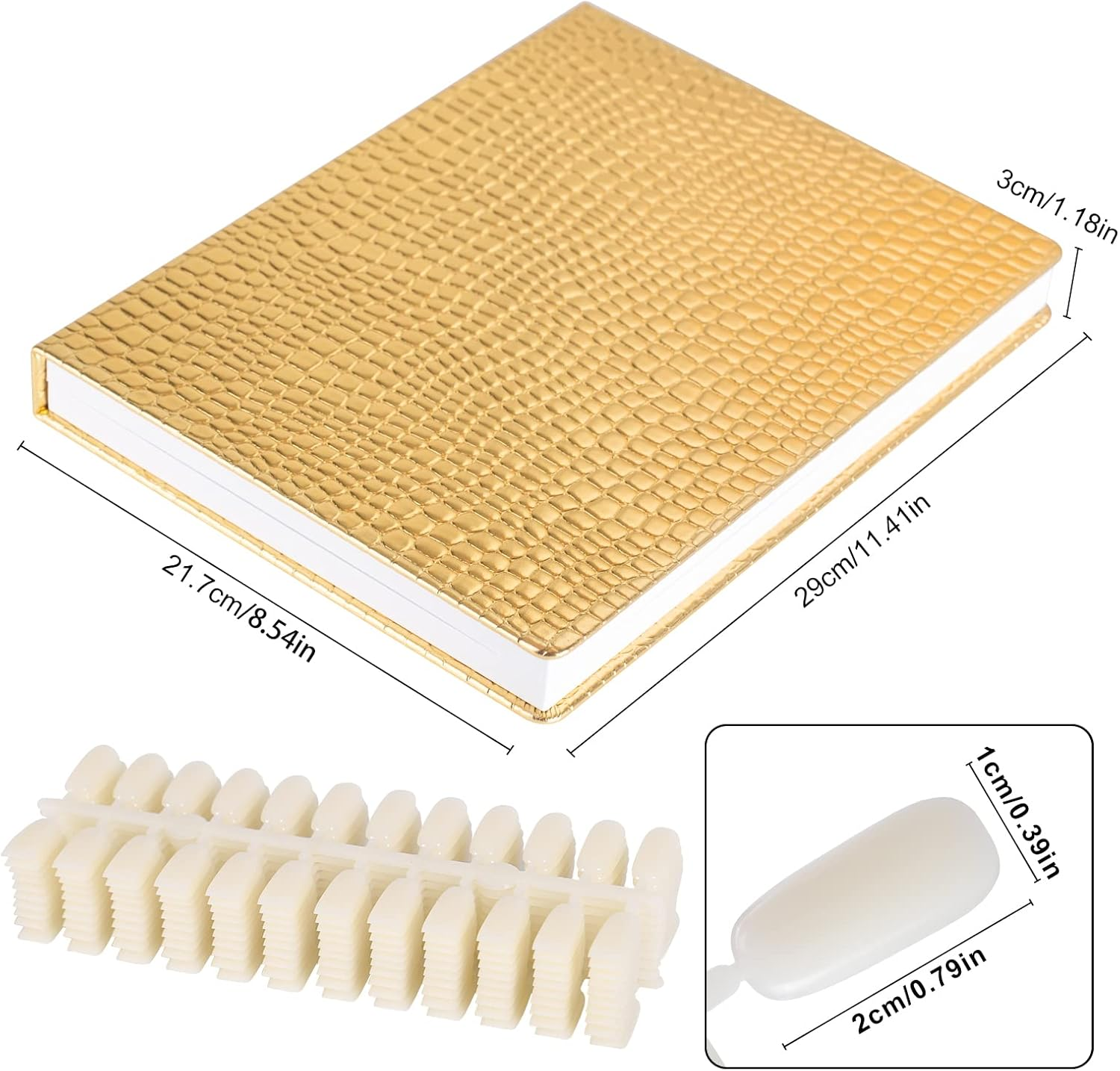 Acycoin2A Professional 216 Nail Colors Chart (Gold)