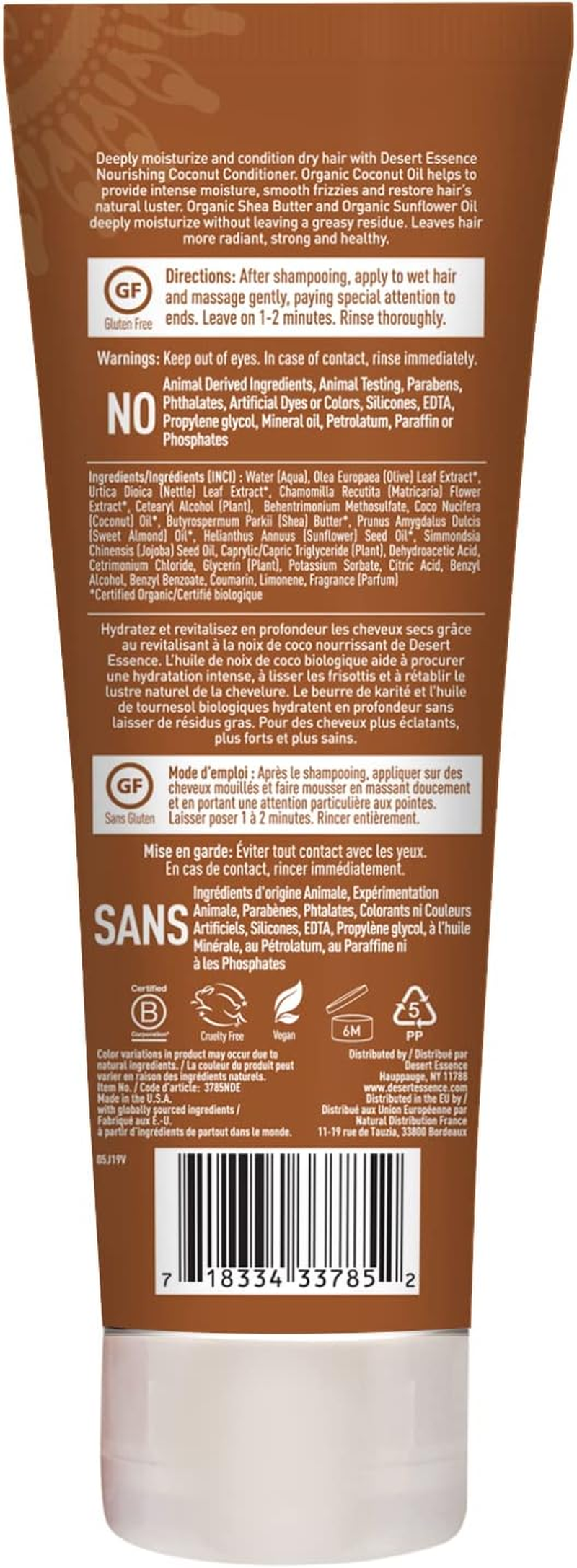 Desert Essence Organics Coconut Conditioner (8 Oz) image number 2