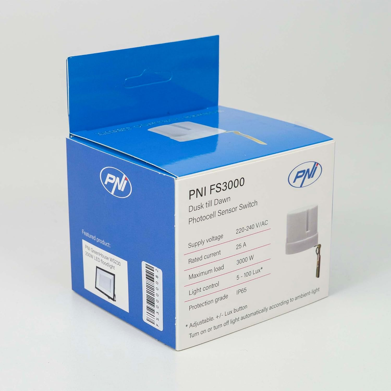 PNI Day/Night Photosensor FS3000 25A, 3000W, Outdoor image number 1