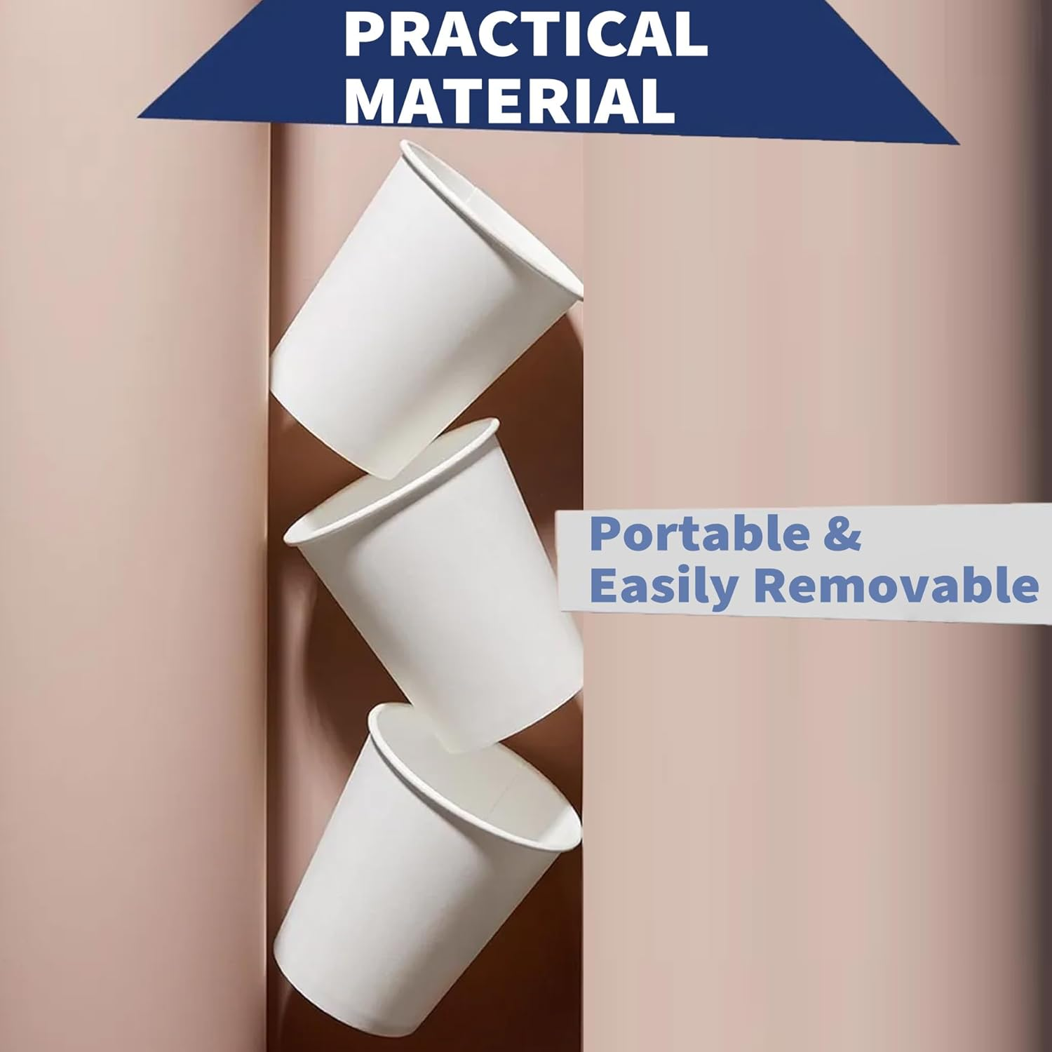 3Oz Disposable Paper Cups, Bathroom Paper Cups, Mouthwash Cups, Paper Coffee Cups, Ideal for Bathroom (100 Pack) image number 4