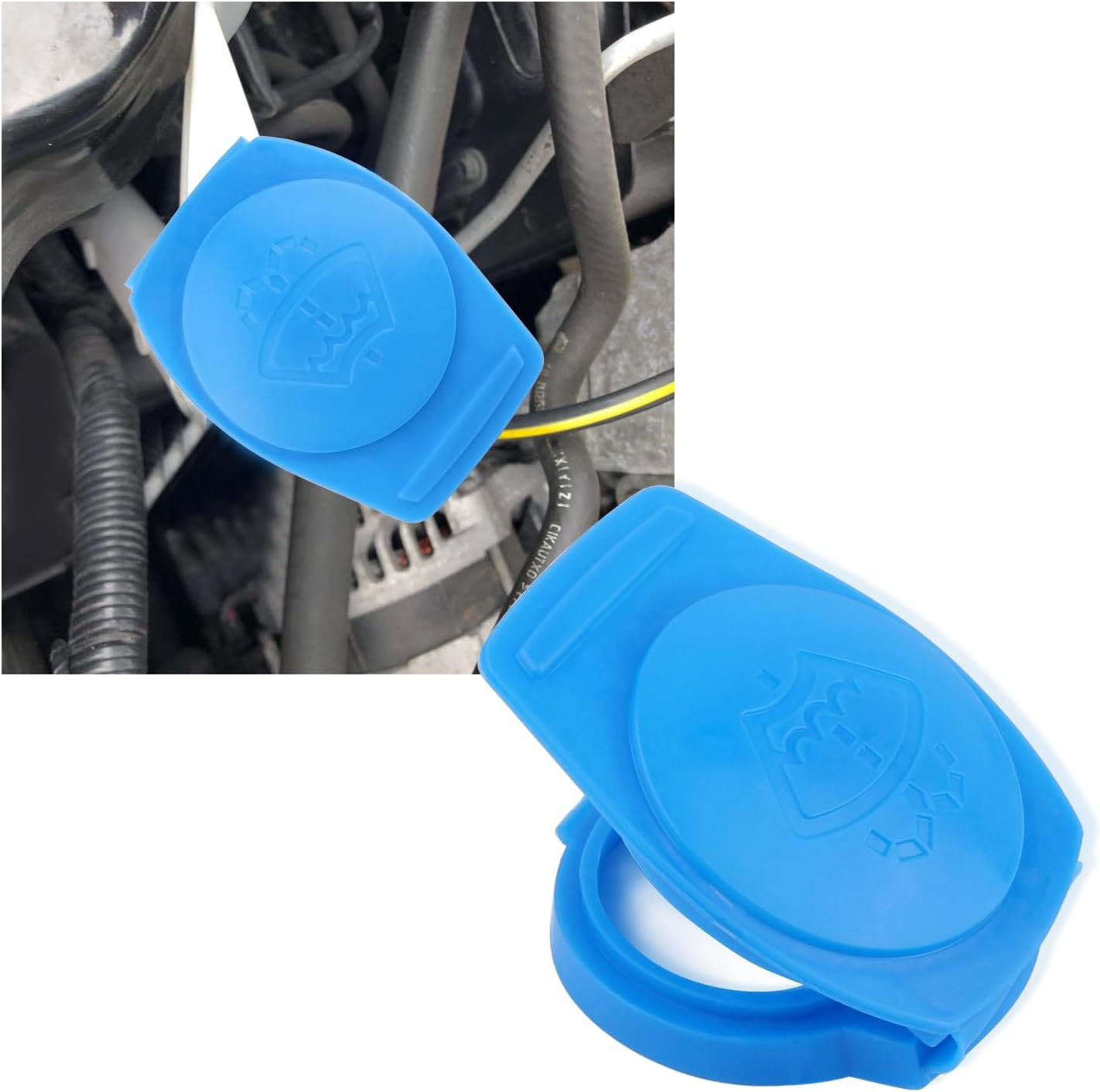Washer Fluid Cap,Oem#3Q0955455 Windshield Wiper Fluid Cap,Essential Car Accessories Windshield Washer Reservoir Cap Compatible with Volkswagen Atlas GTI Jetta 2019-2021 image number 3