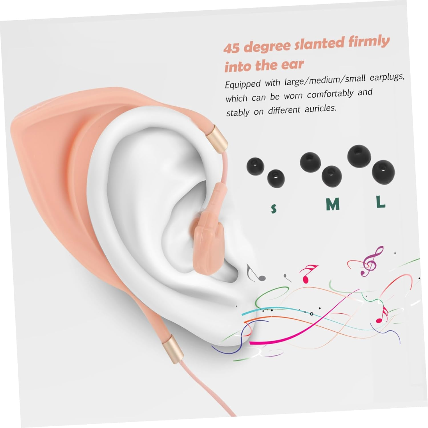 Jojofuny Music Wireless Headphones Earbud In-Ear Earphone Ear Shape Control for Gaming Microphone Use image number 3