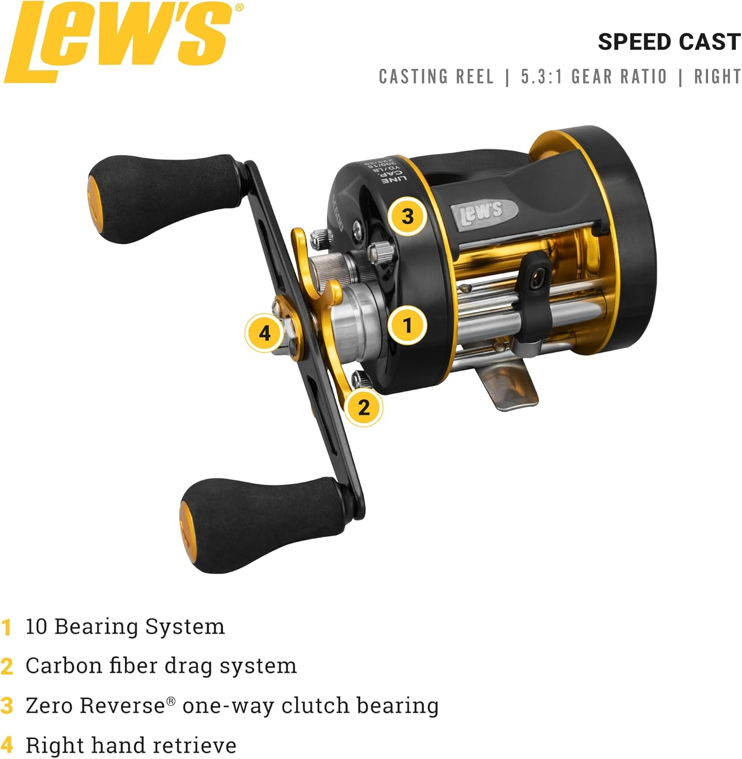 Lew'S Fishing Lew'S Speed Cast SC600 Reels image number 2