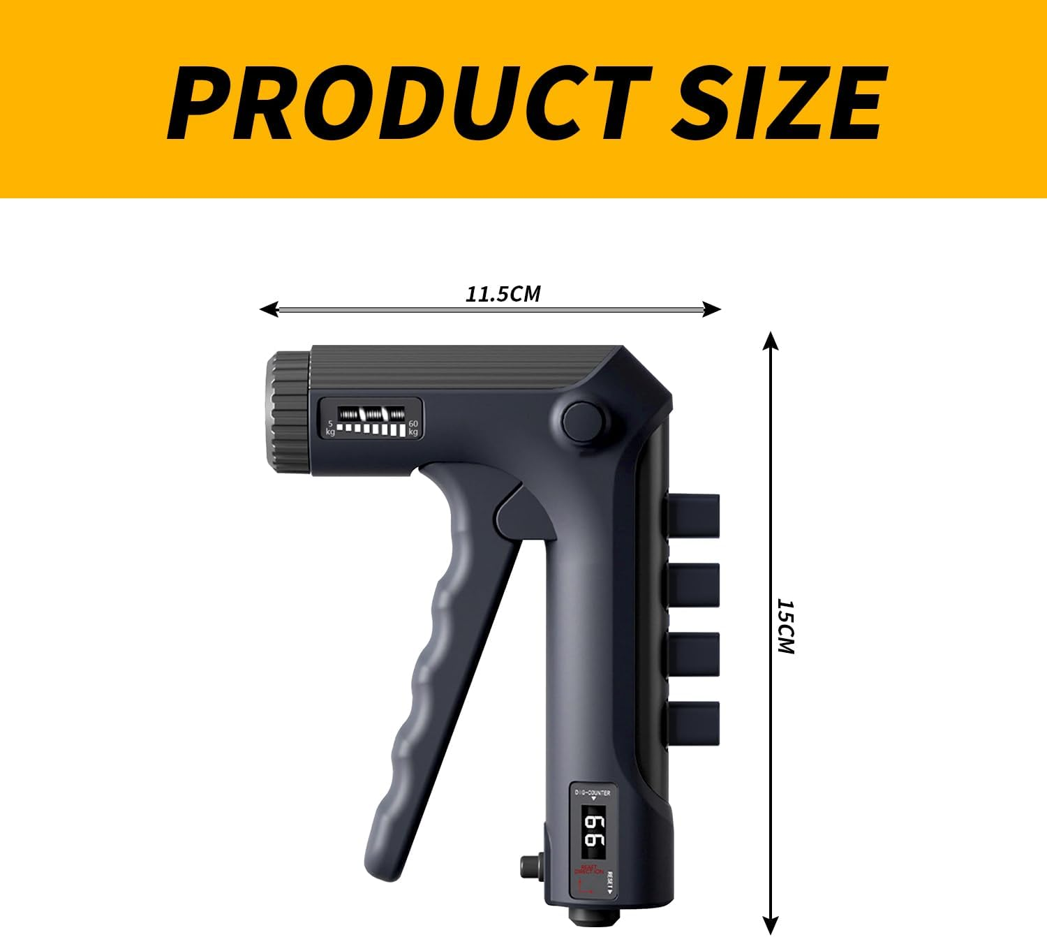 Hand Strength Trainer, Grip Strength Trainer Adjustable, Grip Trainer for Hand Training, Finger Trainer with Mechanical Counter, Hand Muscle Trainer with Two Training Modes, Grip Strength Trainer, image number 5