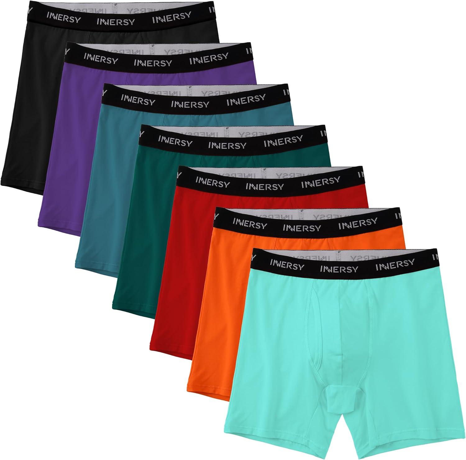 INNERSY Men'S Boxer Briefs Cotton Stretchy Underwear Multipack for a Week