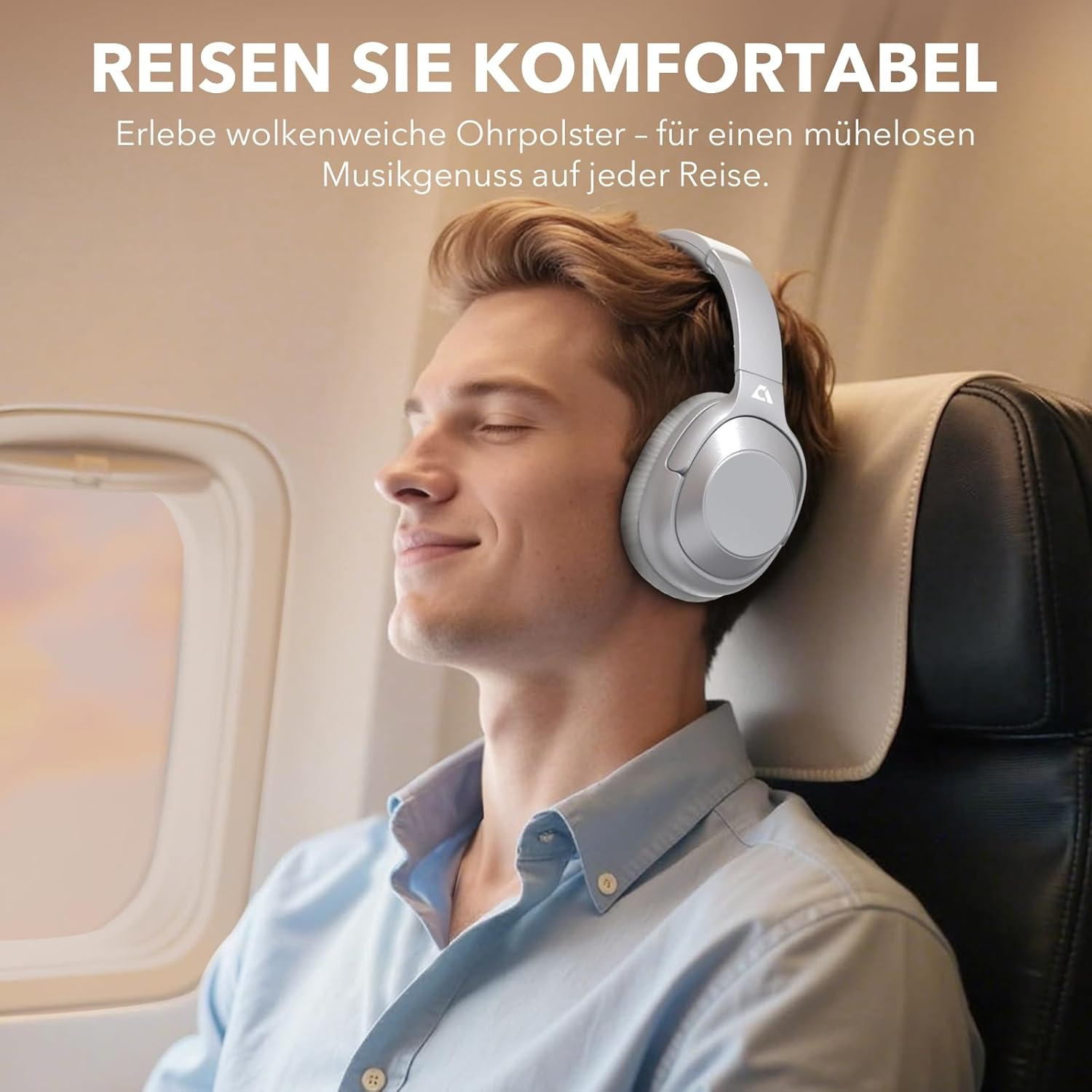 YMOO Bluetooth 5.2 Over-Ear Noise Cancelling Headphones, 75 Hours Battery Life, Hifi Stereo, Wireless with Microphone image number 1