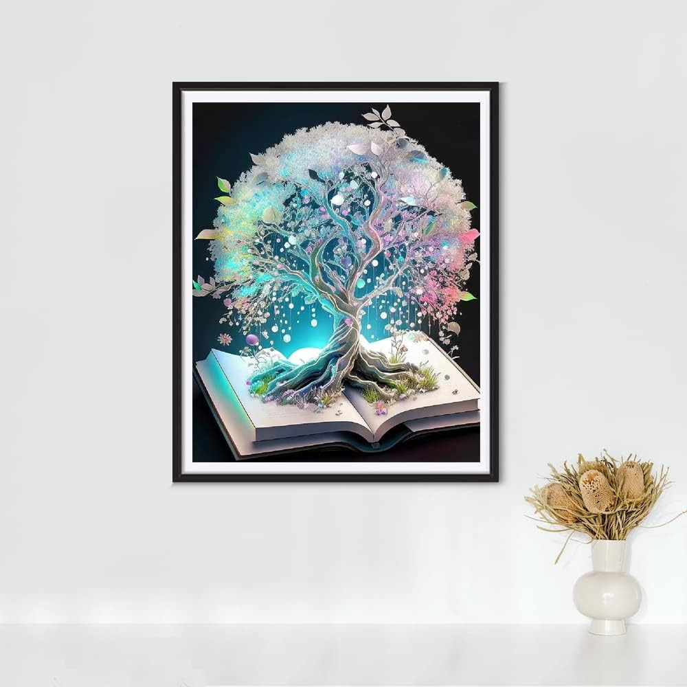 Rousp DIY 5D Diamond Painting Kits for Adults Diamond Art Tree of Life Diamond Painting Full Drill Crystal Craft Kits for Home Wall Decor Gifts, 15.7X19.7Inch image number 6