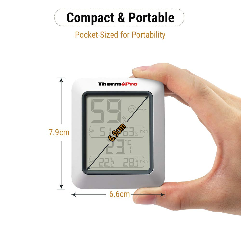 Digital Indoor Room Thermometer Hygrometer Temperature Humidity Monitor Weather Station for Home