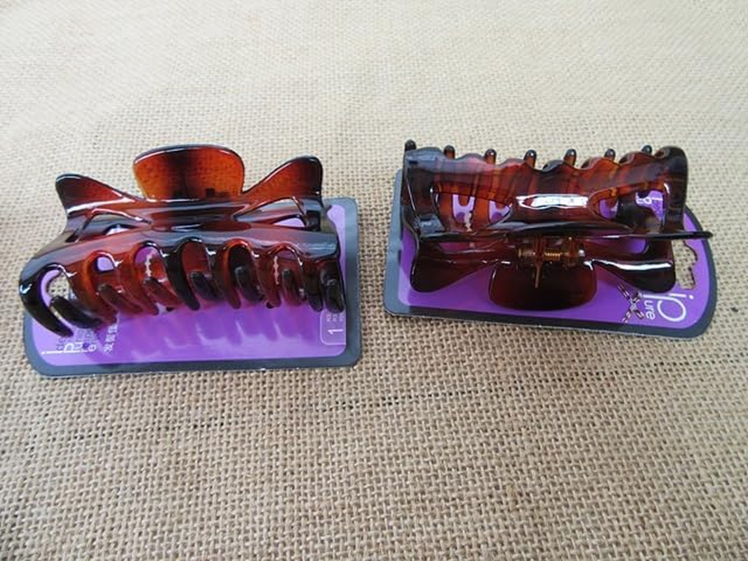 6Pcs Shiny Brown Hair Clips Hair Clamps Hair Accessories image number 2