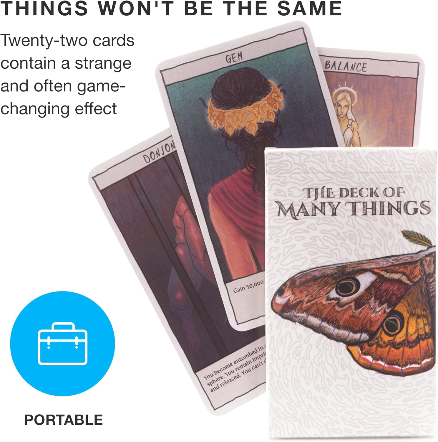 49 Hand-Illustrated Colorful Fantasy Tabletop Role Playing Game| DND 5E|The Deck of Many Things & the Deck of Many Fates image number 3