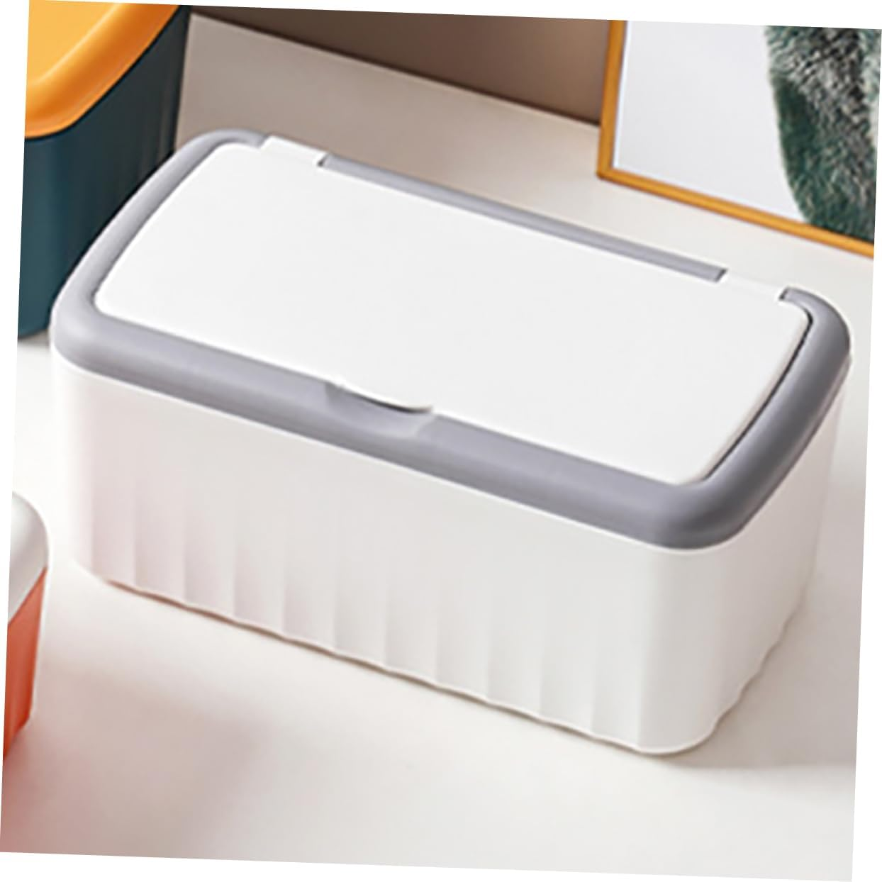 Sealed Wet Wipe Dispenser Large Capacity Rectangular Tissue Box Holder for Home Modern Design Quick Access Protective Seal for Bathroom Bedroom and Office Use image number 5