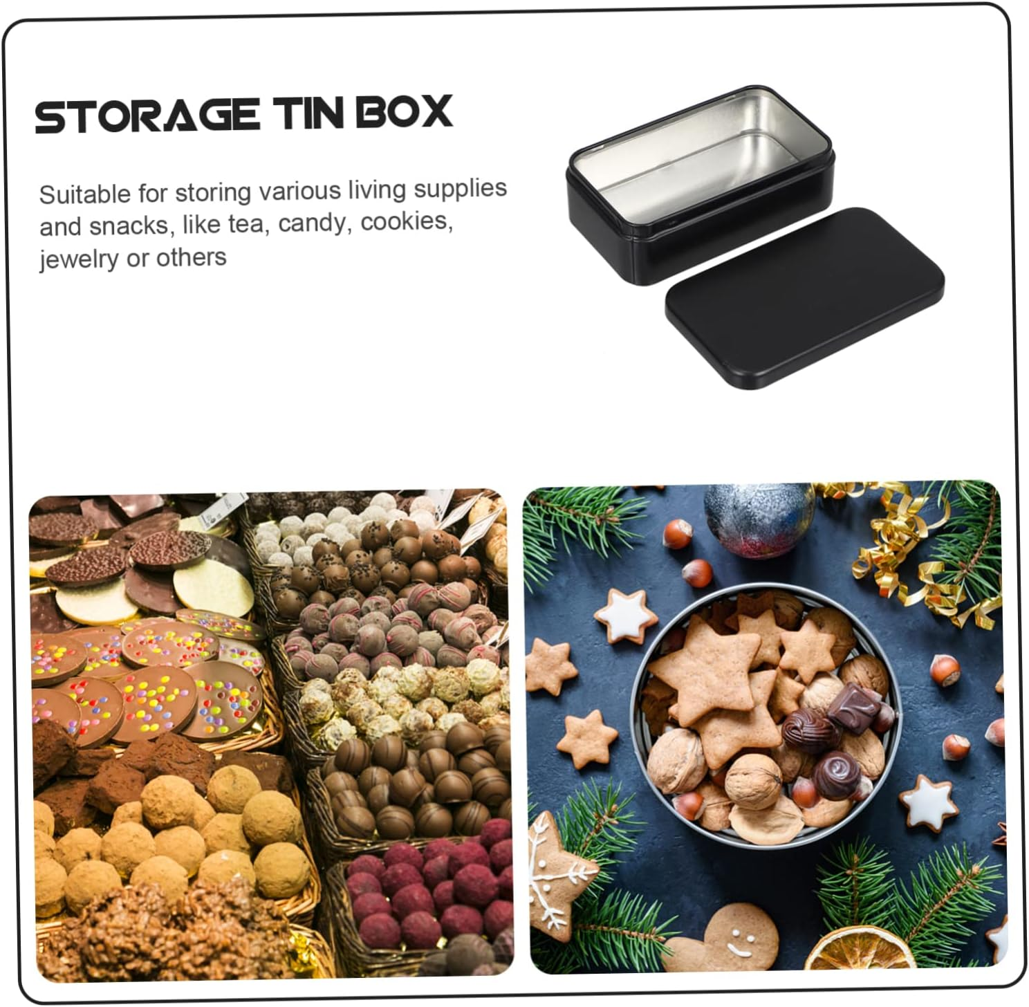 Mikinona 4Pcs Sealed Iron Tea Storage Canisters Mini Matte Metal Tea-Leaf Containers Practical Jar Set for Kitchen and Home Organization image number 3